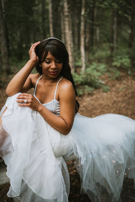 White tulle cheap skirt etsy