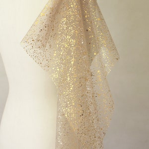Sparkling Gold Silver Wedding Wings Veil / Soft Gold Foil Tulle Bridal Wings / Shoulder Veil image 6