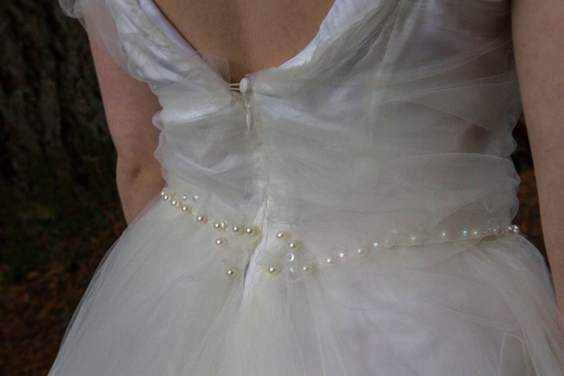 Tempest Gown / Tulle Wedding Dress /Straps / Silk / Tulle Skirt / Sequin / Beaded Gown image 6