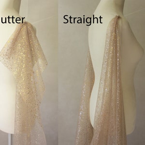 Sparkling Gold Silver Wedding Wings Veil / Soft Gold Foil Tulle Bridal Wings / Shoulder Veil image 2