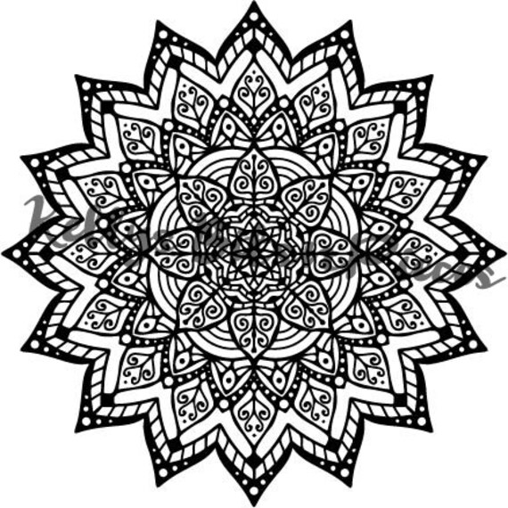 Download Large Detailed Mandala Svg Resembling Stars Etsy