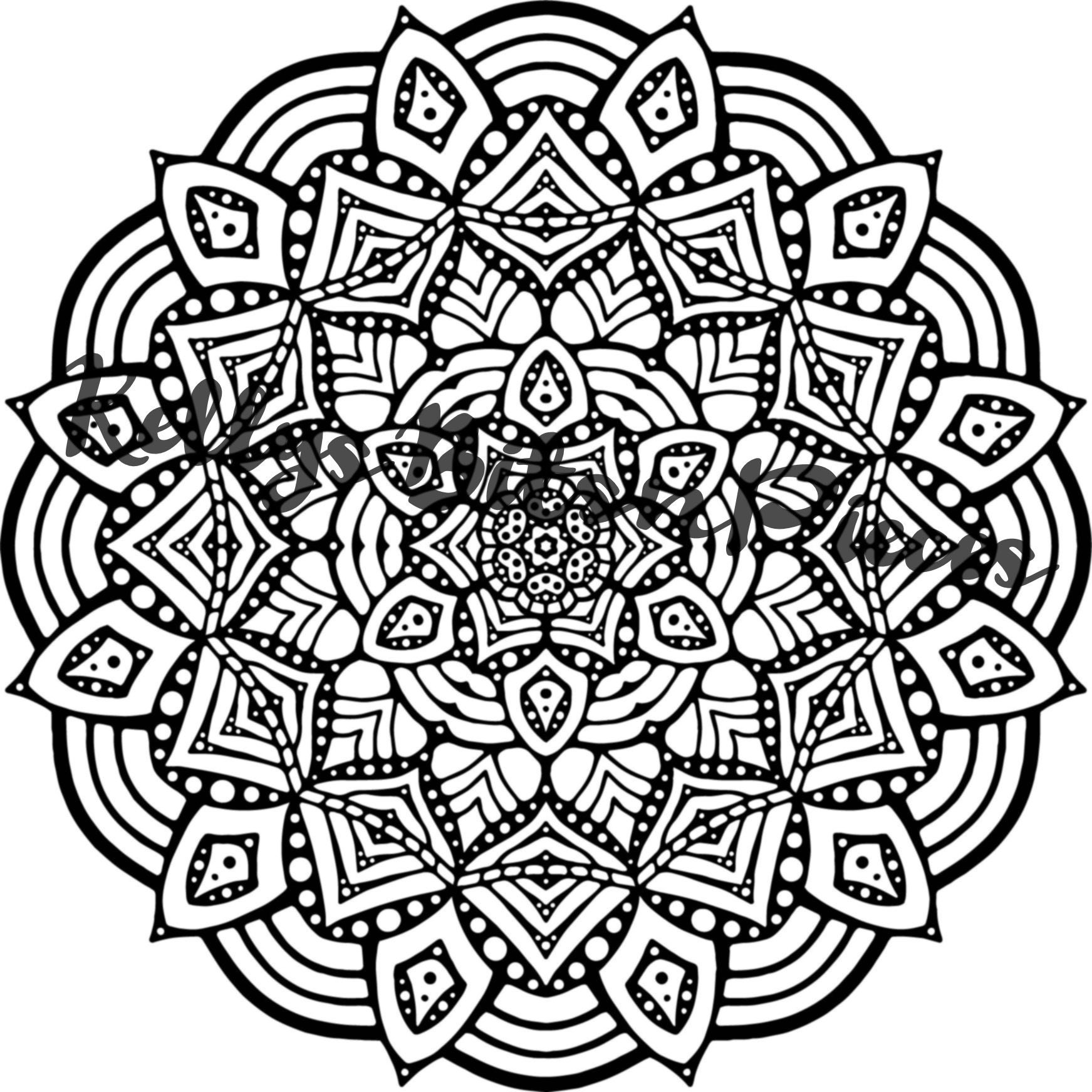 Download Large Detailed Mandala Svg Etsy