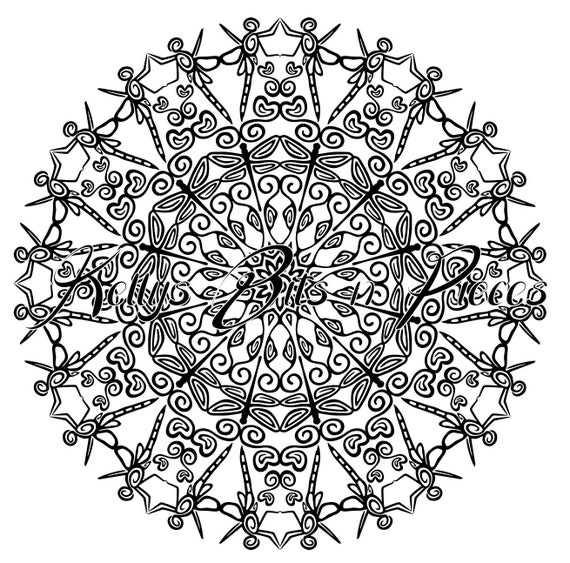 Hand Drawn Dragonfly Themed Mandala Svg Digital File Etsy