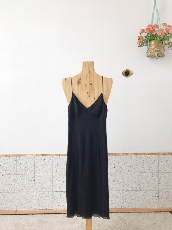 Robe vintage Celine en soie noire des années 90, t
