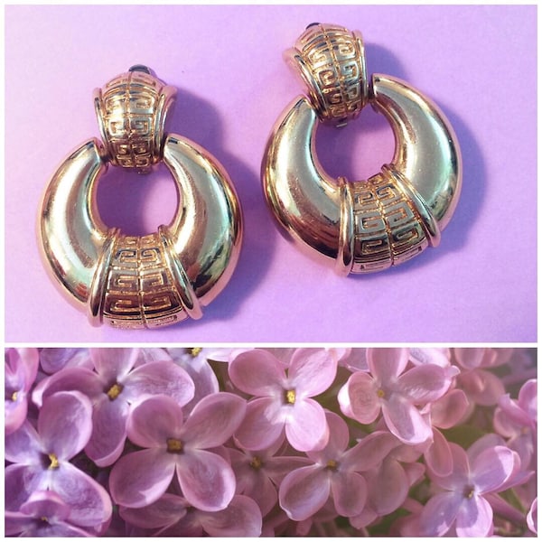 Boucles d'oreilles clips vintage Givenchy des années 90