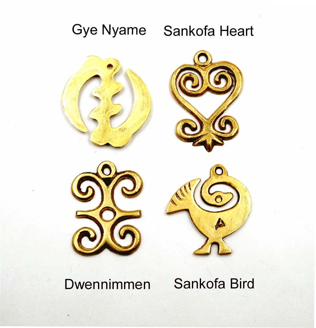 Brass Adinkra Symbol Pendant/charm 30-5-2