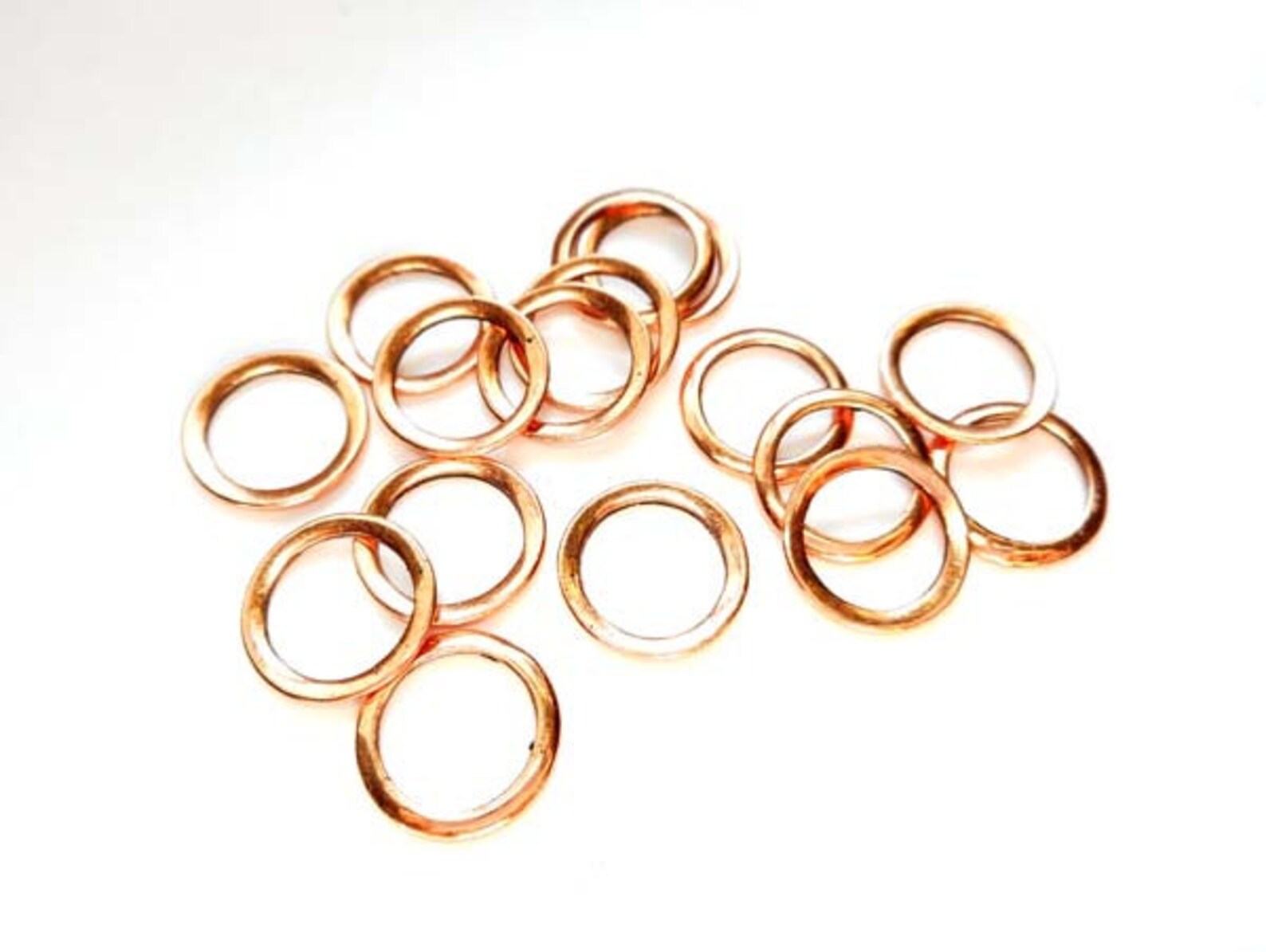 20 Rose Gold Plated Jump Rings 12mm Closed Loop 9RG12 Etsy