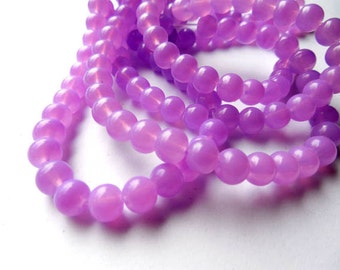 50 Purple Glass Beads - 31-17