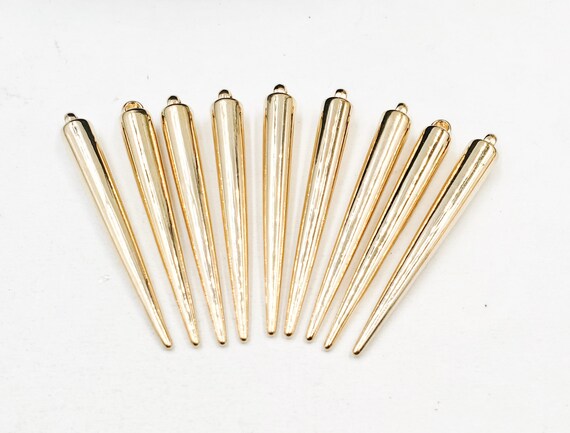 100Pcs Antique Bronze Spike Cone Charms - 21mm Punk Jewelry Making Supplies