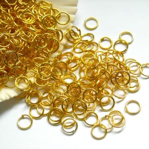 50 Or 100 Gold Plated Jump Rings 6mm, Open Loop - 8-4