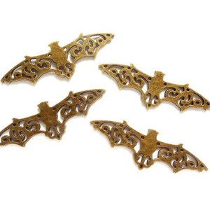 4 Antique Bronze Bat Connector/Charms -27-15-1