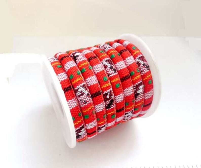 1 Red Mixed Color Rope Cloth Ethnic Cord 6mm 29-5 - Etsy