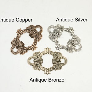 1 Antique Copper, Antique Silver Or Antique Bronze Art Nouveau Motif Stamping - 22-17-3