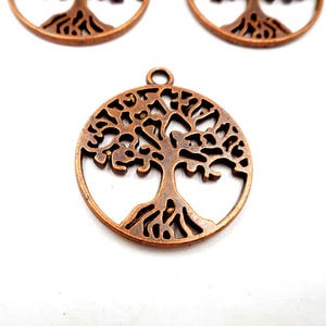 6 Antique Bronze or Antique Copper Tree of Life Charms 21-TOP-6 - Etsy