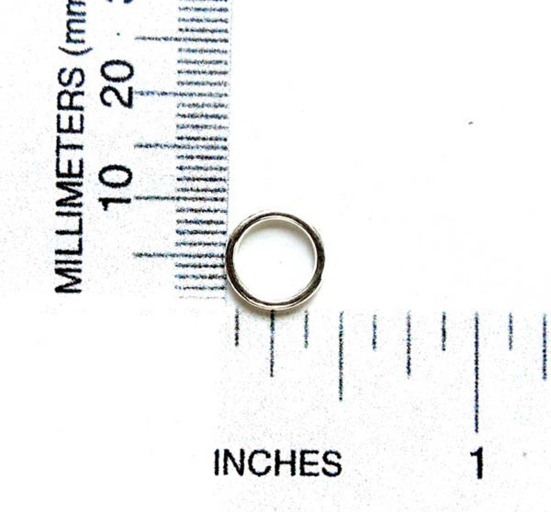 50 Silver Plated Closed Loop Jump Rings 10mm 7-9 image 2