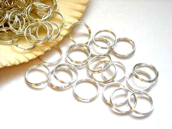 100 OPEN JUMPRING jump ring Findings Silver plated Bronze 6-8mm Gold
