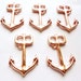 White & Rose Gold Plated Anchor Necklace And Earring Nigeria