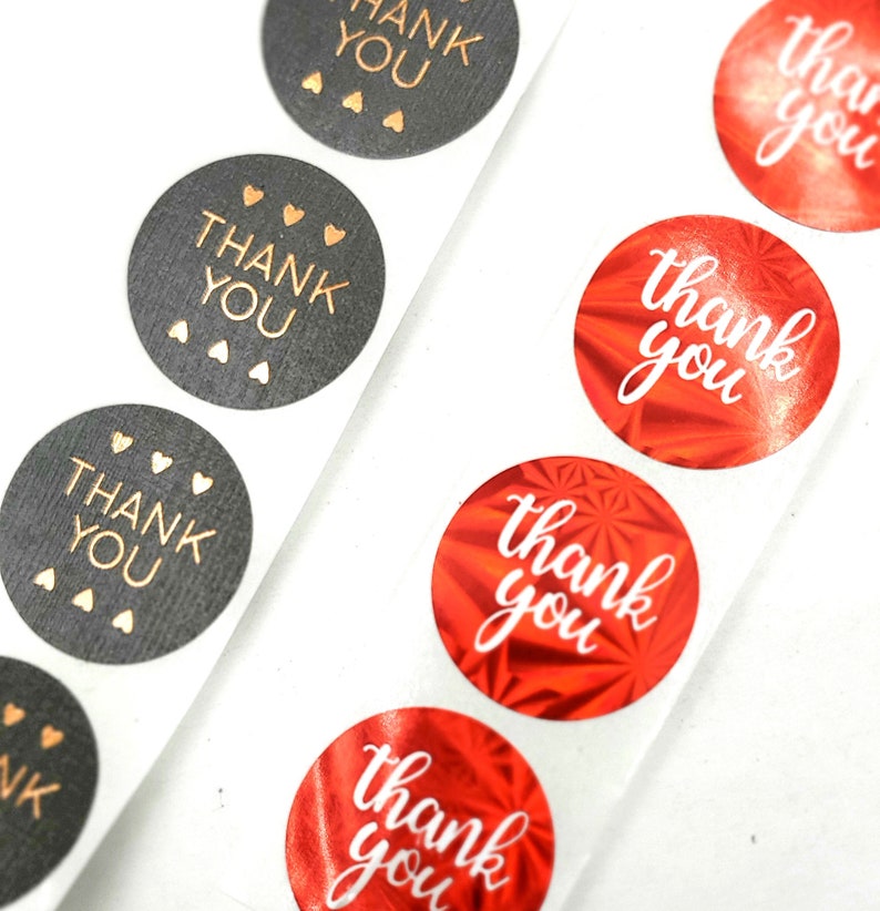 Thank You Sticker Roll - 500 Pieces - 36-18 - Etsy