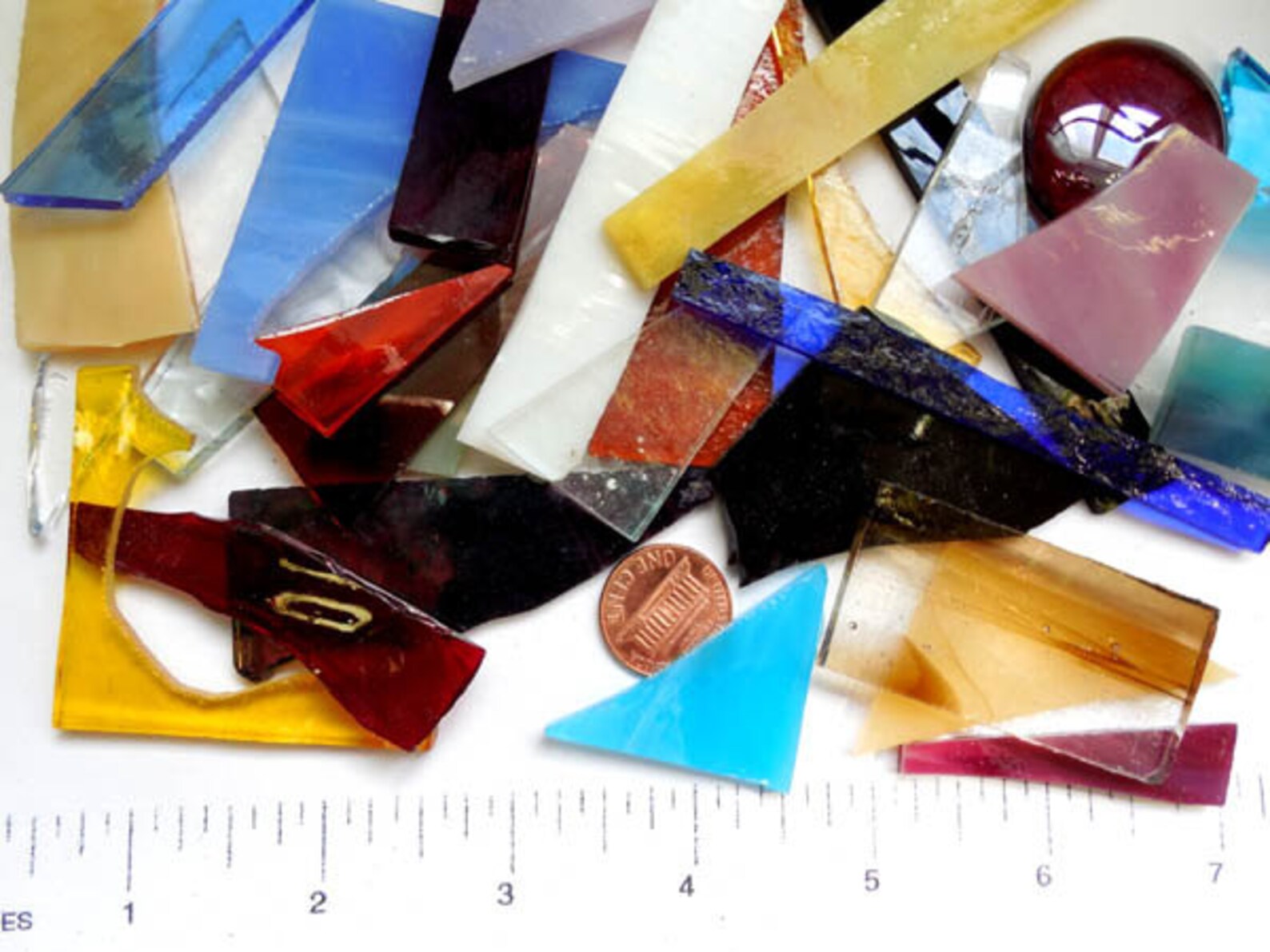 1 Pound Assorted Scrap Stained Glass Etsy