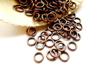 Lot De 100 Anneaux Ouverts En Cuivre 6 Mm - Marque Preciosa, Fabrication Française