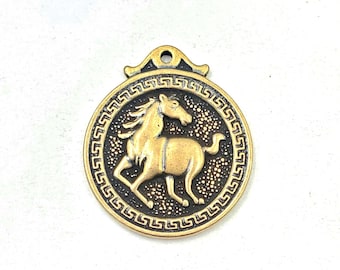 1 Antique Bronze Horse Pendant/Charm - 21-51-5