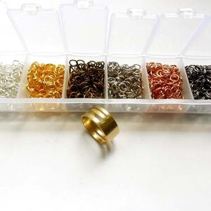 1200 Assorted Jump Rings, Open Loop - 6mm - 12-24-A