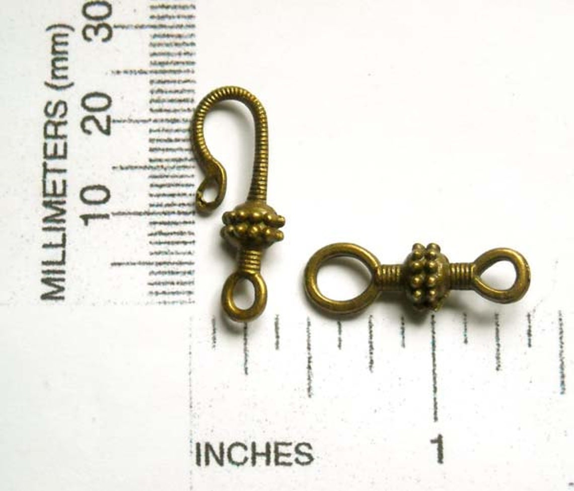 Antique Bronze Hook and Ring Toggle Clasps 5 Sets 14-19 - Etsy