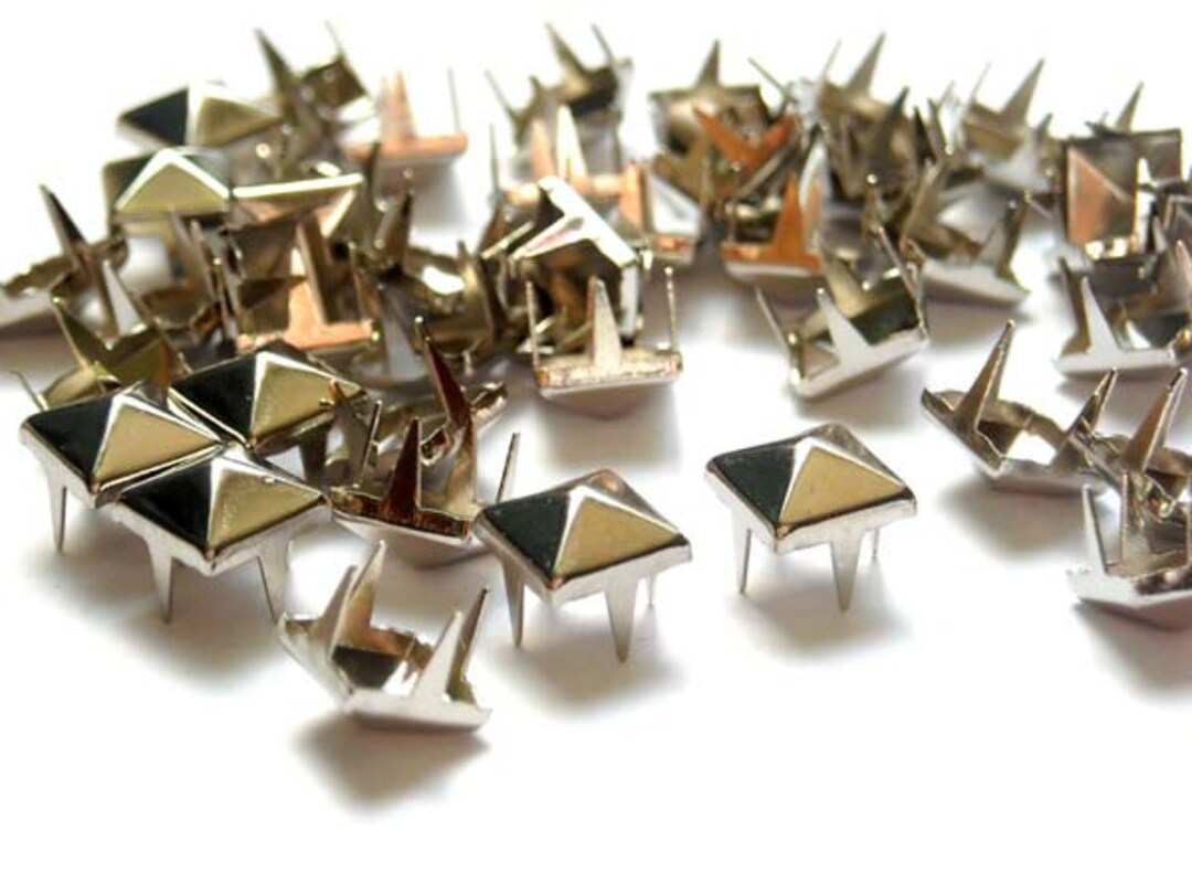 Pyramid Stud Rivet 50 Silver Pyramid Square Rivet Studs - 9mm - 39-5 - Etsy