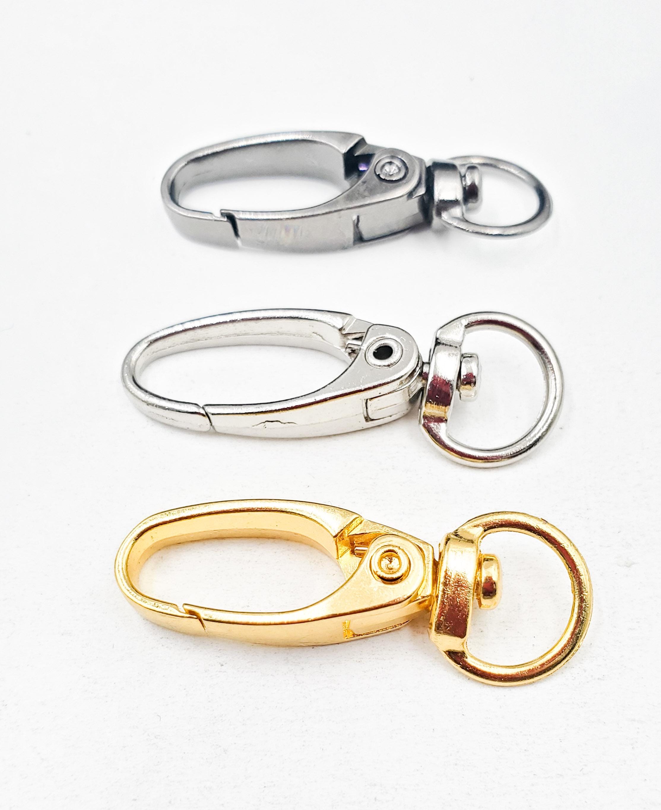 4 Gunmetal, Antique Silver or Antique Gold Lobster Hook Swivel