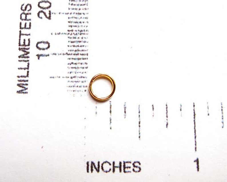 50 or 100 Gold Plated Double Loop Split Jump Rings 6mm 825 Etsy