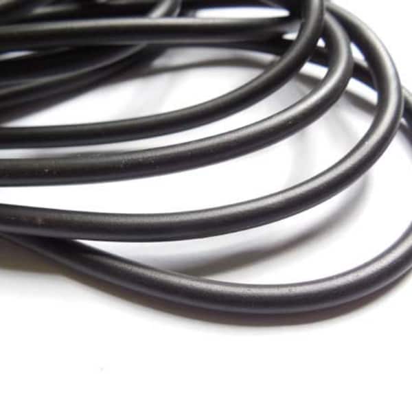 4mm Round Rubber Solid Cord - 1.5 Or 2 Yards - 22-TO-10