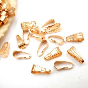 1000-Piece Assorted Snap-On Pendant Bails – Silver, Gold, Bronze, Dull Silver Plated