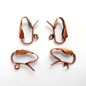 Antique Copper Earring Clips 2 Pairs 13-6 image 5