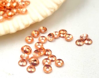 20 Rose Gold Plated Bead Caps - 41-1-4A