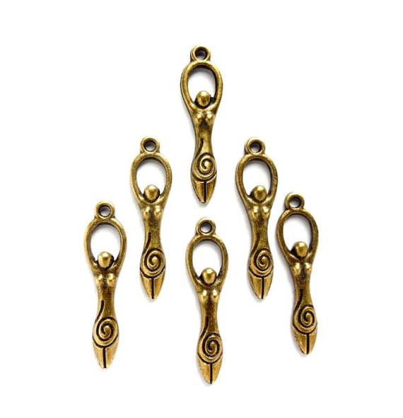 Antique Bronze Fertility Goddess Charms 23-33-21 UK