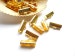 20 Gold Plated Crimp Ribbon Ends - 16mm - 5-9 