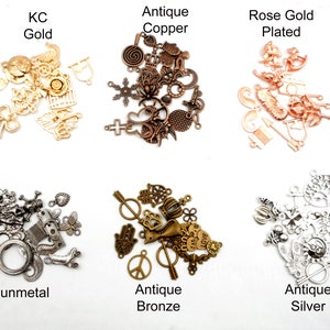 20 Assorted Charms In 6 Finishes - 20-A-25