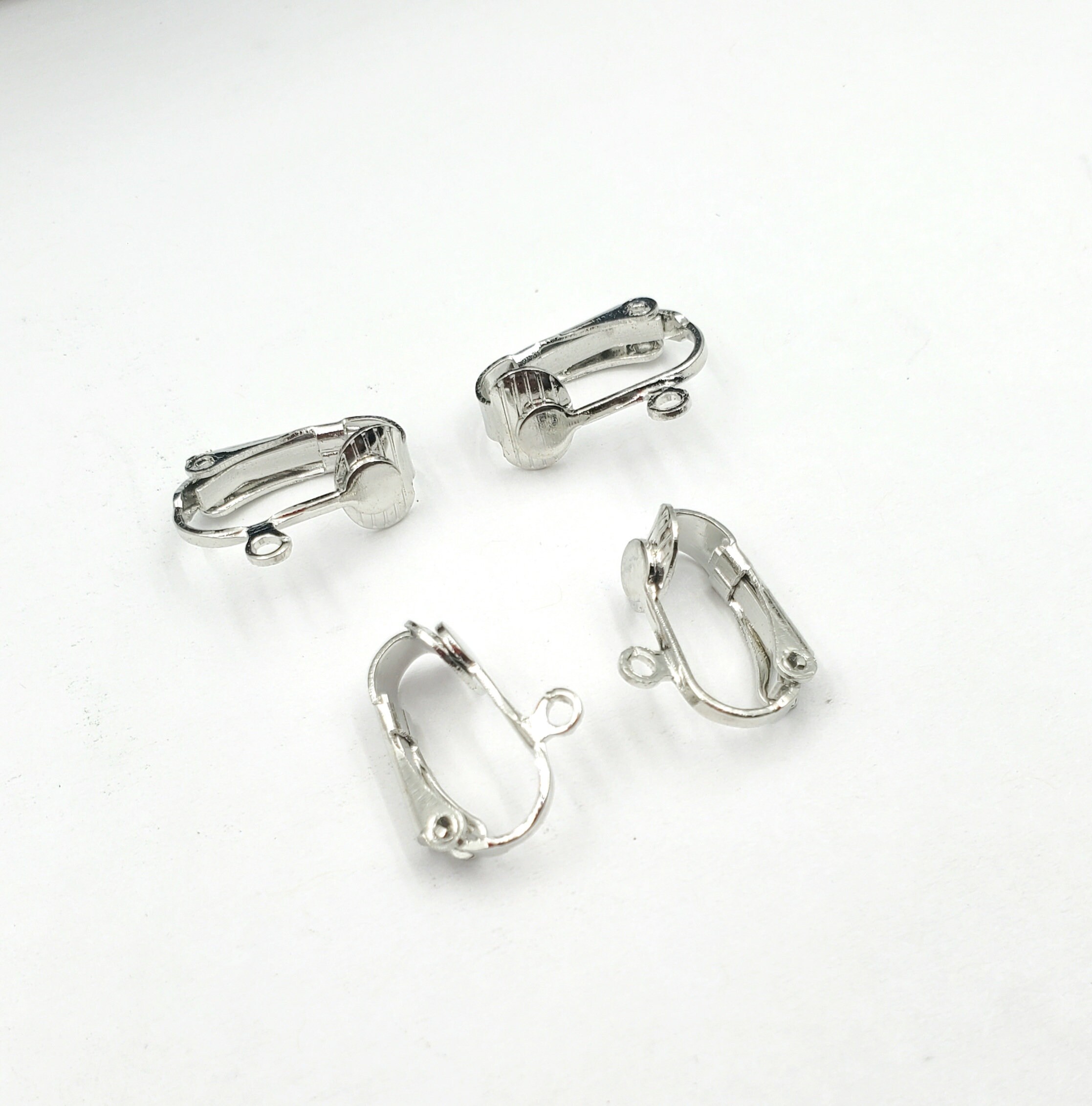 アンティーク シルバー イヤリング クリップ - 2 ペア - 13-2-A - Etsy