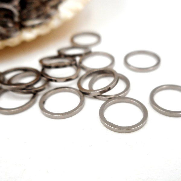 50 Or 100 Gunmetal Linking/Jump Rings 8mm, Closed Loop - 10-8CL