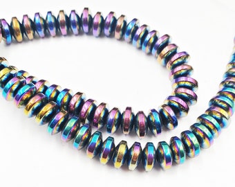 1 Electroplated Non-Magnetic Hematite Rondelle Bead Strand, 86 Or 140 Beads - 41-4-1-A