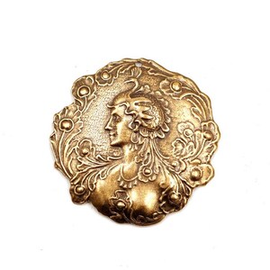 1 Antique Bronze Peacock Goddess Pendant/Charm - 21-52-10A