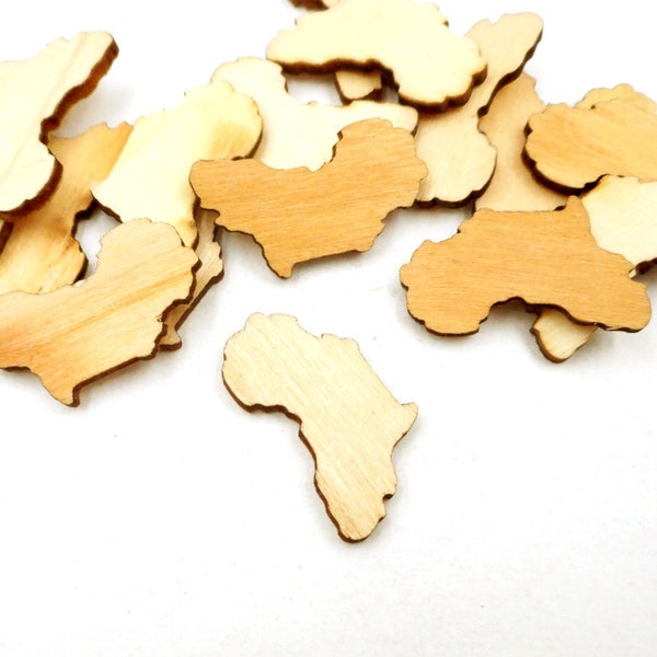 6 Wooden Africa Blanks With No Hole - 39-1