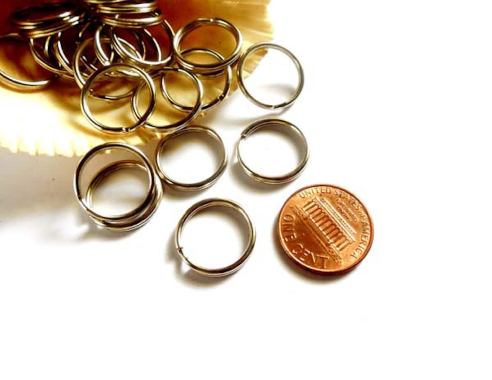 50 Iron Double Loop Split Jump Rings 16mm 121 Etsy