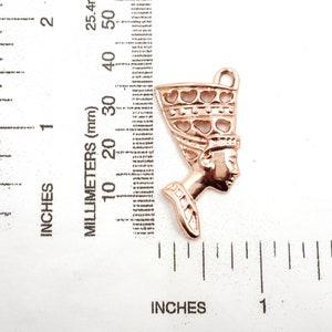 2 Rose Gold Plated Nefertiti Pendant/Charms 20-C-6B image 2