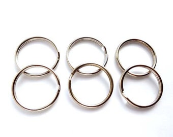 4 Stainless Steel Double Loop Split Open Jump/Key Rings 25mm - 9-SS-25DL