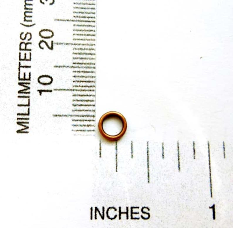 50 or 100 Antique Copper Jump Rings 6mm Closed Loop Etsy