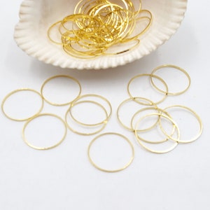 20 Gold Plated Closed/Linking Jump Rings, 18mm - 8-23