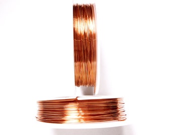 1 Roll Rose Gold Plated Copper Wire - 18, 20 And 24 Gauge -21-TOP
