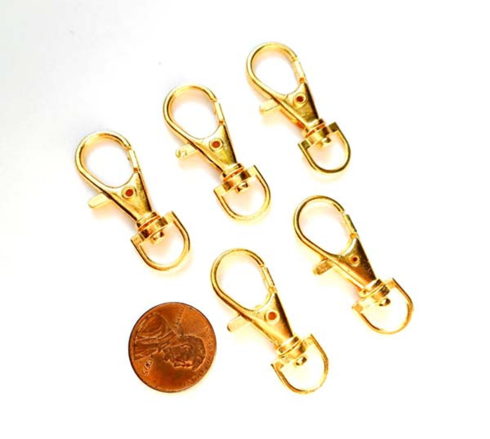 5 Gold Plated Swivel Key Ring Clasps 16SC4 Etsy