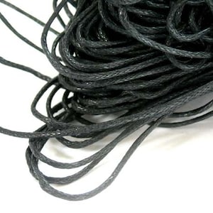 5 Yards Waxed Cotton Cord 2mm - 22-TOP